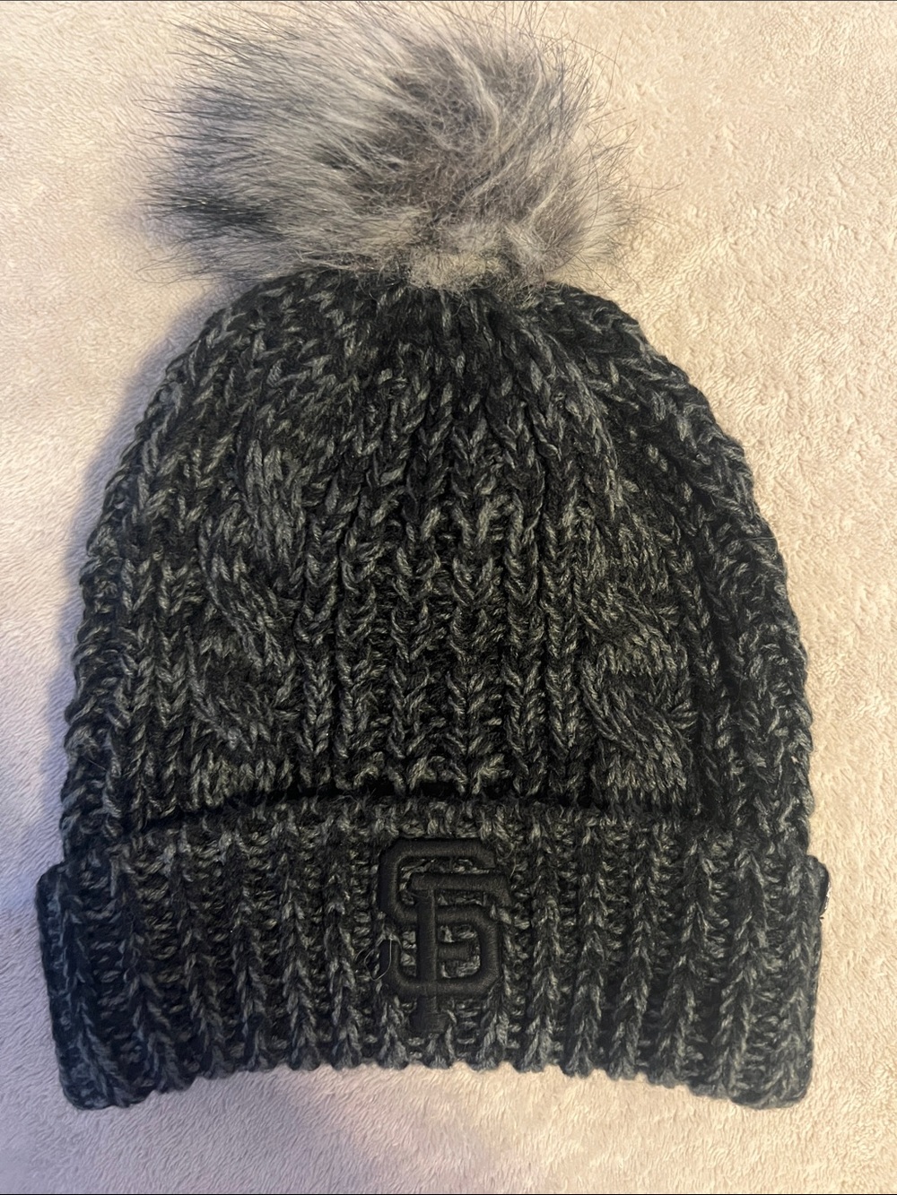 '47 Women's Chunky Knit Beanie - Black & Gray